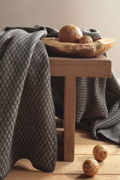 Koc wełniany Biederlack Mokka