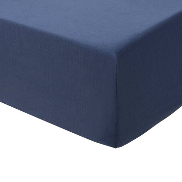 Prześcieradło bawełniane ze ściągaczem Le Jacquard Français Eclat Blue