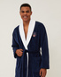 Szlafrok welurowy Lexington Hotel Contrast Dress Blue/White