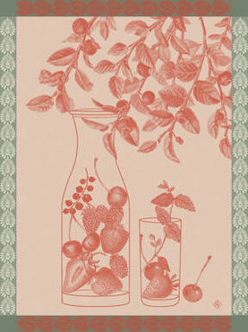 Ściereczka kuchenna Le Jacquard Français Eaux De Fruits Rouge Red