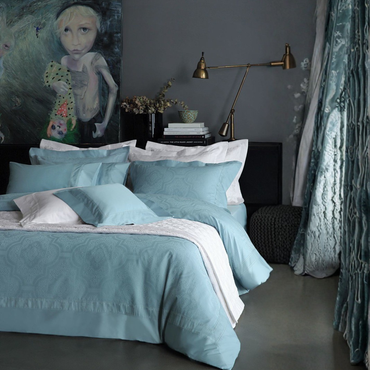 Prześcieradło satynowe bez ściągacza Valeron Lamer Azure Ostatnie Sztuki