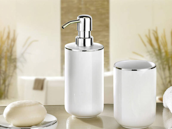 Dozownik do mydła Kleine Wolke Noblesse White/Silver