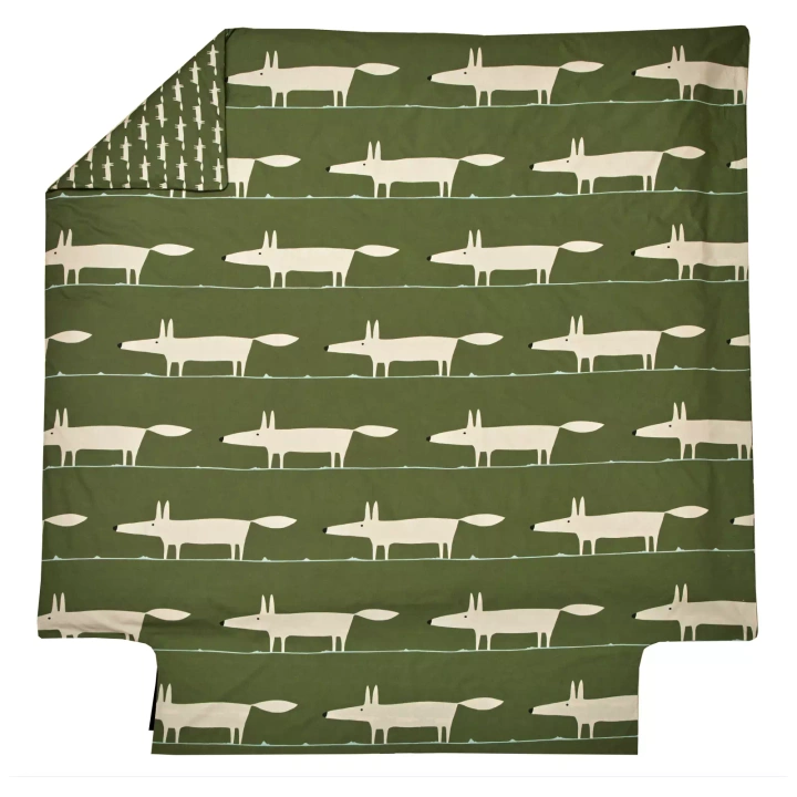 Poszwa perkalowa Scion Living Mr Fox Zielona