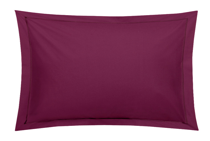 Pościel perkalowa Blanc Des Vosges Uni Śliwkowa