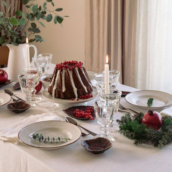 Talerz płytki Costa Nova Beja White Red 23 cm