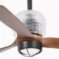 Wentylator sufitowy Faro Barcelona Deco Fan M LED Black/wood DC