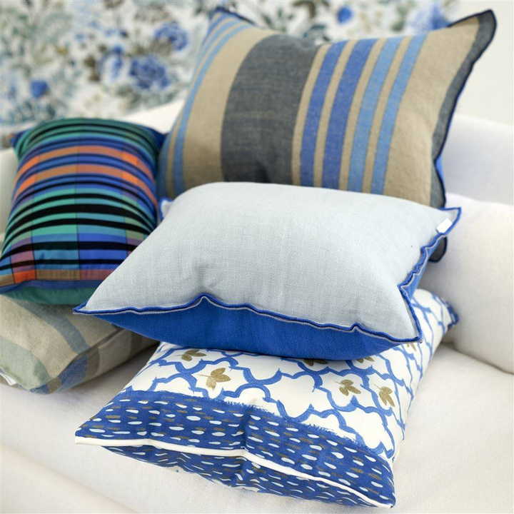 Poduszka dekoracyjna Designers Guild Brera Striato Cobalt