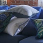 Poduszka dekoracyjna Designers Guild Brera Lino Alabaster & Cobalt