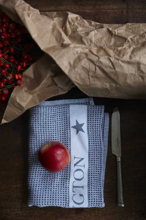 Ręcznik kuchenny Lexington Waffle White/Silver