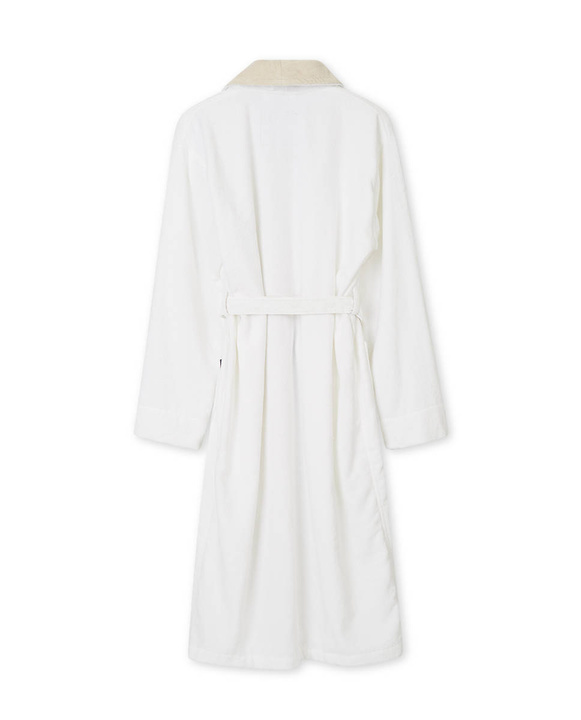 Szlafrok welurowy Lexington Hotel Contrast White/Light Beige
