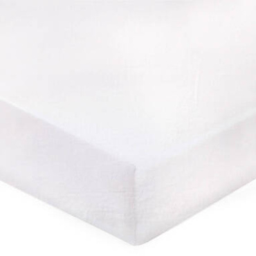 Prześcieradło lniane ze ściągaczem Blanc Des Vosges Louxor Białe