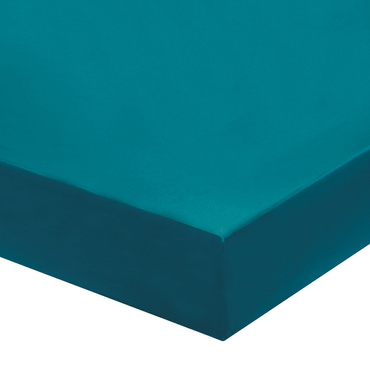 Prześcieradło satynowe ze ściągaczem Blanc Des Vosges UNI Szmaragdowe