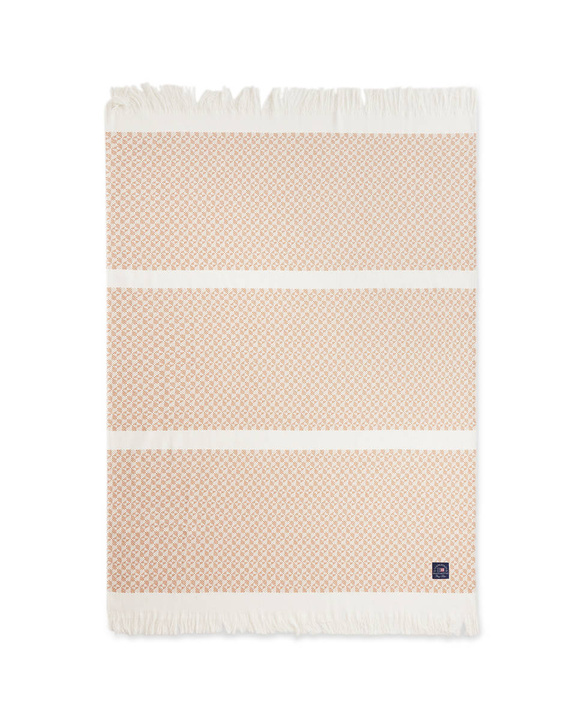 Pled bawełniany Lexington Striped Beige/White