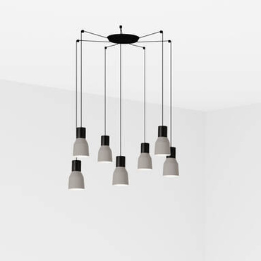 Lampa wisząca Faro Barcelona Kombo 120 Grey 7L bez wtyczki