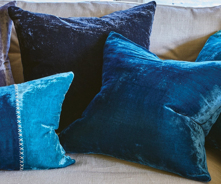 Poduszka dekoracyjna William Yeoward Paddy Denim Noir