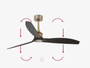 Wentylator sufitowy Faro Barcelona Just Fan M Old gold/black
