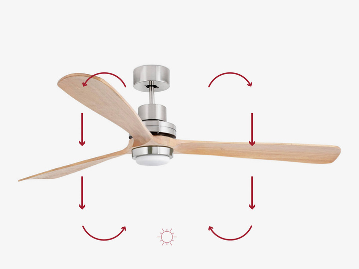 Wentylator sufitowy Faro Barcelona Lantau LED XL Matt/nickel pine fan DC SMART