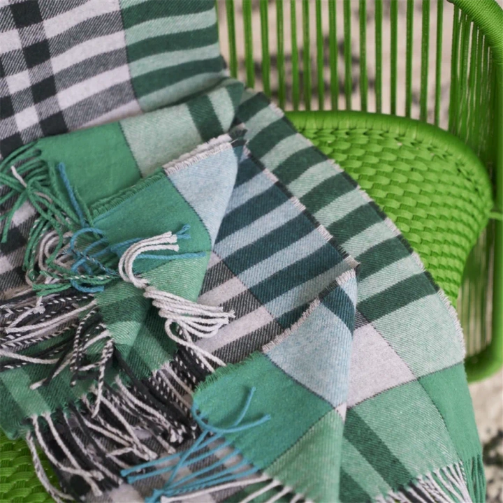 Koc bawełniany Designers Guild Bankura Emerald