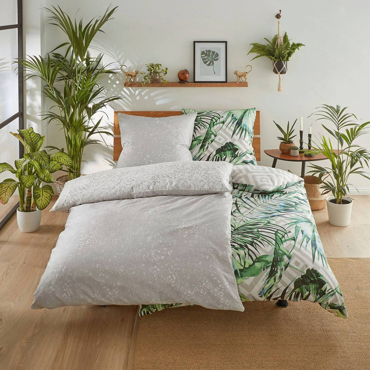 Komplet pościeli satynowej Kleine Wolke Loria Grün