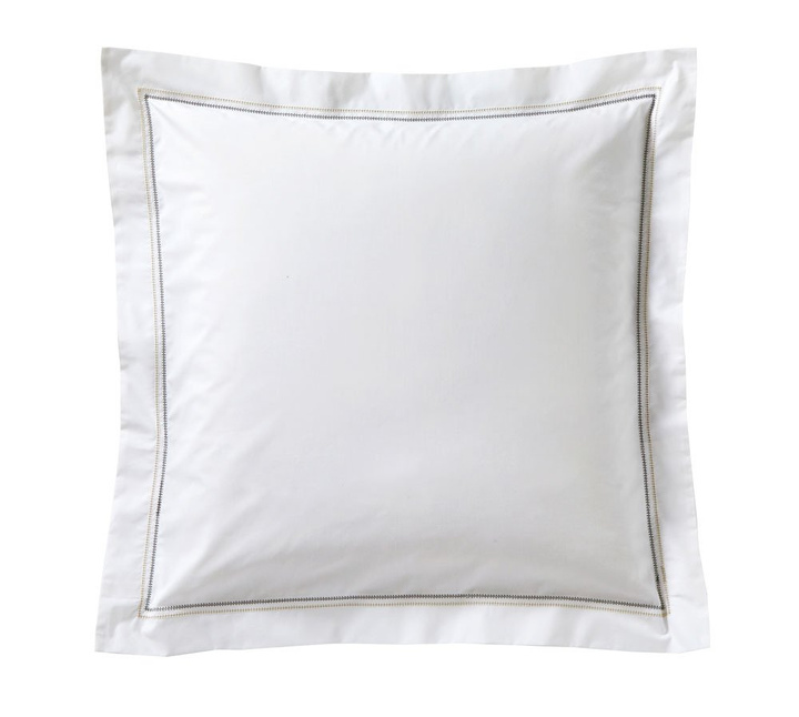 Poszewka perkalowa Blanc Des Vosges Souvenirs Szara