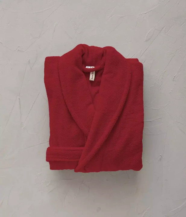 Szlafrok bawełniany Sylvie Thiriez Rouge Amour