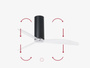 Wentylator sufitowy Faro Barcelona Tube Fan M Matt black/transparent DC