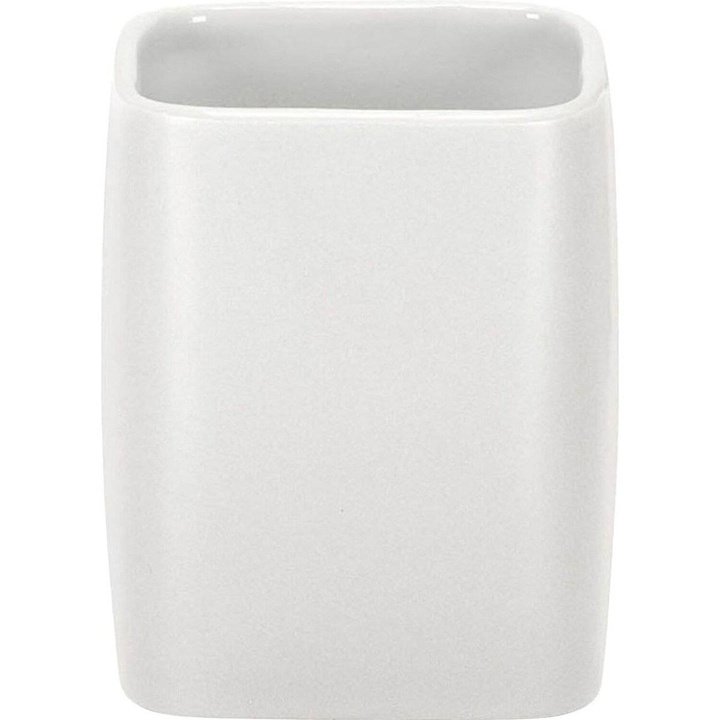 Kubek na szczoteczki do zębów Kleine Wolke Cubic White