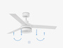 Wentylator sufitowy Faro Barcelona Ice Speaker L White