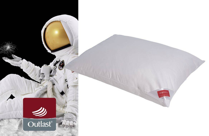 Poduszka puchowa Hefel Outlast Proactive 3 -komorowa Medium (90% puch, 100% batyst tencel)
