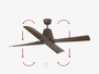 Wentylator sufitowy Faro Barcelona Typhoon M Brown DC