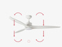 Wentylator sufitowy Faro Barcelona Tonic SMD LED L White Fan