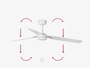 Wentylator sufitowy Faro Barcelona Punt M white fan DC