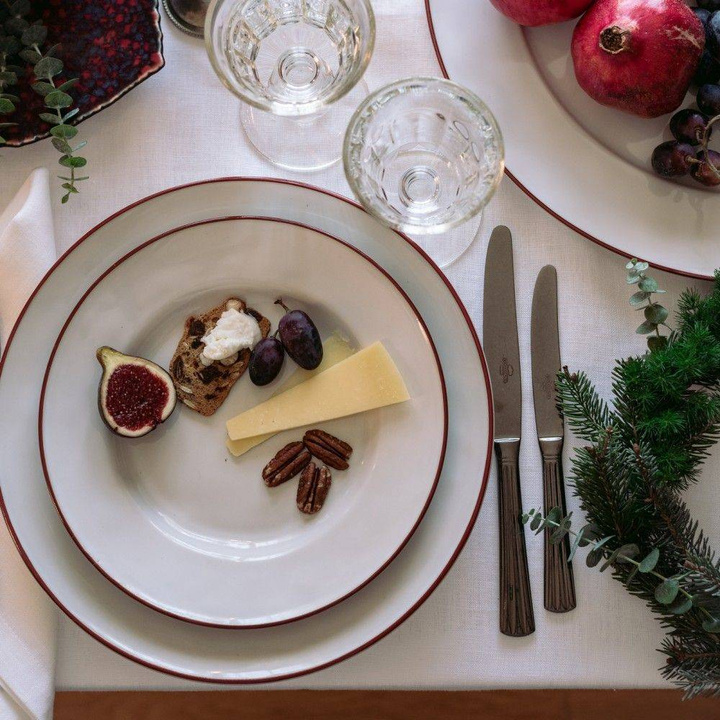 Talerz płytki Costa Nova Beja White Red 23 cm