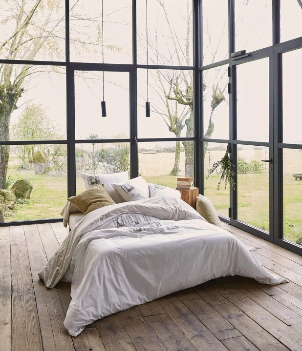 Poszewka perkalowa Sylvie Thiriez Bonjour