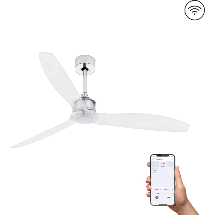 Wentylator sufitowy Faro Barcelona Just Fan M Chrome DC SMART