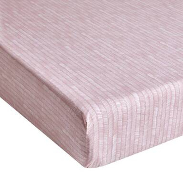 Prześcieradło perkalowe ze ściągaczem Blanc Des Vosges Carnet de Voyage Rose