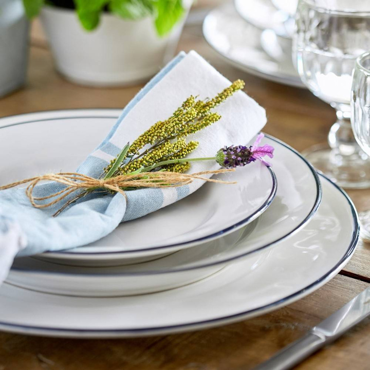 Talerz płytki Costa Nova Beja White Blue 23 cm