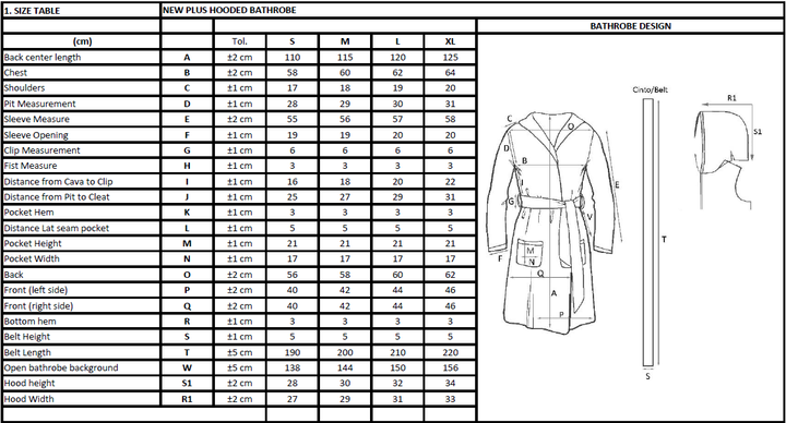 Szlafrok z kapturem Sorema New Plus Nude