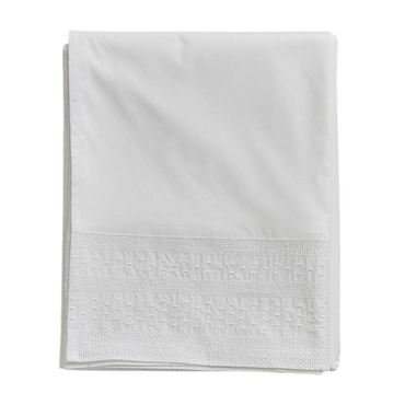 Prześcieradło perkalowe bez ściągacza Sylvie Thiriez Anecdotes Blanc