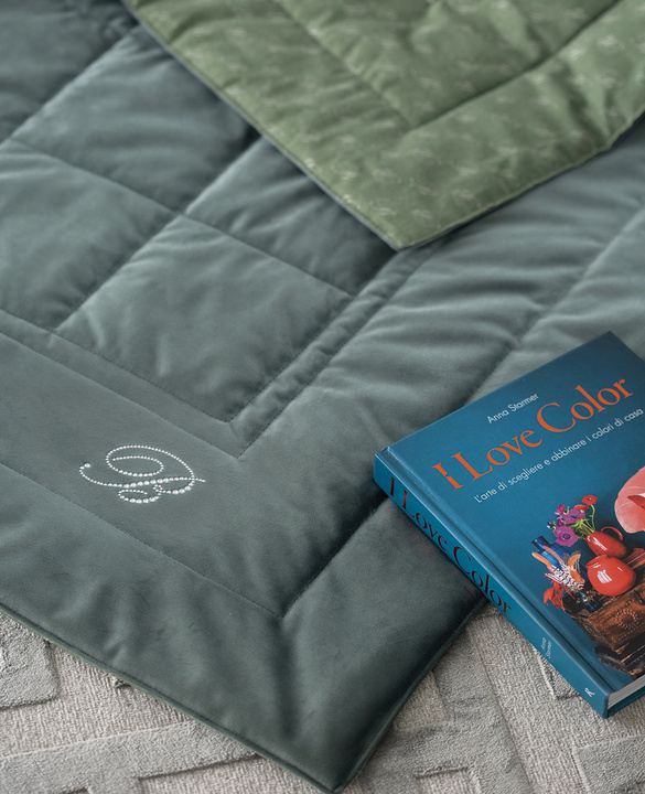 Pled aksamitny Blumarine Blu Velvet Ochre