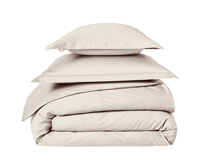 Pościel satynowa Blanc Des Vosges Uni Kremowa 