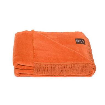 Koc Cotton Cloud Housie Plain Pomarańczowy