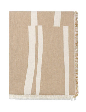 Pled bawełniany Elvang Lyme Grass Beige