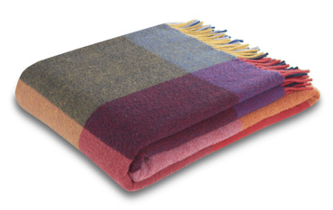 Pled wełniany Biederlack Bright Square