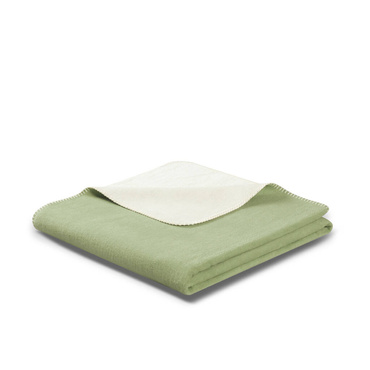 Koc bawełniany Biederlack Duo Cotton Mint-Ecru