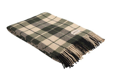 Pled bawełniany Eskimo Chalet Chic Karo Beige/Green