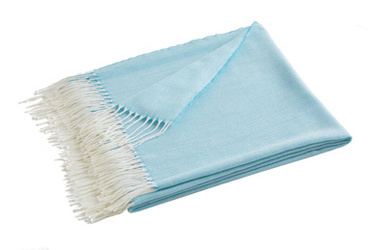 Pled wełniany Blanc Des Vosges Plume Niebieski