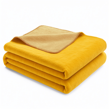 Koc Moca dwustronny miodowo - żółty