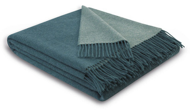 Pled wełniany Biederlack Teal Green