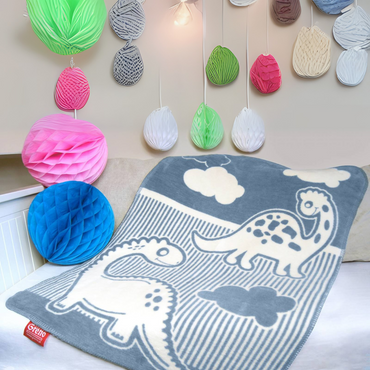 Kocyk dziecięcy Greno Dino Morski